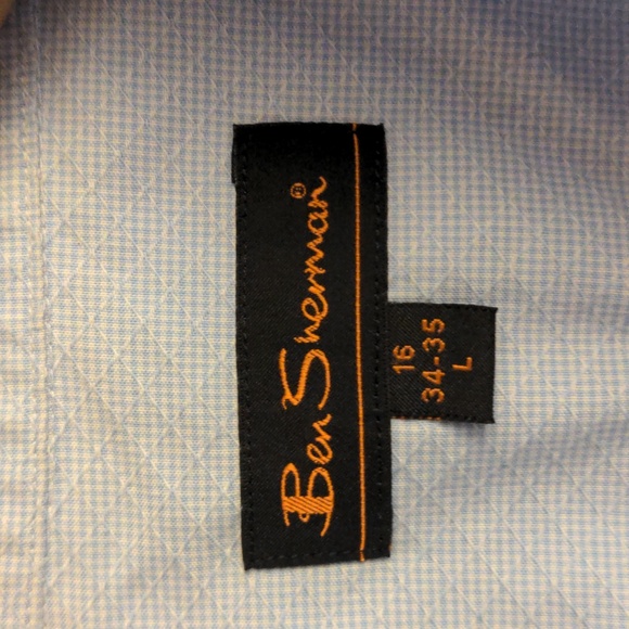 Like new Ben Sherman dress shirt 16 34/35 100% cotton textured button down shirt - Picture 2 of 7